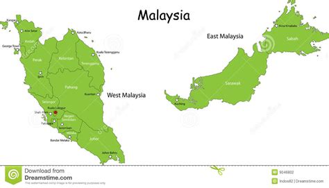Sabah map map of sabah state malaysia. Map of Malaysia stock vector. Illustration of contour ...