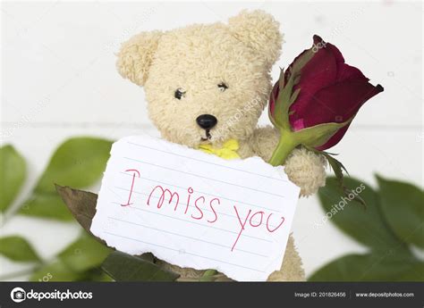 A graveside service will be thursday, sept. Miss You Message Card Teddy Bear Red Rose Flowers ...