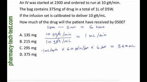 Iv Infusion Calculation