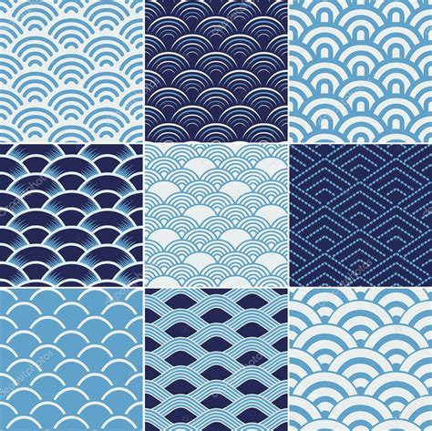 Seamless Ocean Wave Texture Pattern Stock Vector By ©pauljune 21182379