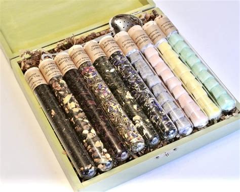 Home gift, tester and sample packs christmas gifts test tube gift box. Tea Sampler Gift Set 10 Test Tubes Loose Leaf Tea Tea Gift ...