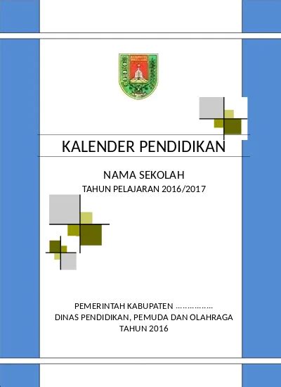 Cover Kalender Pendidikan 2016 2017