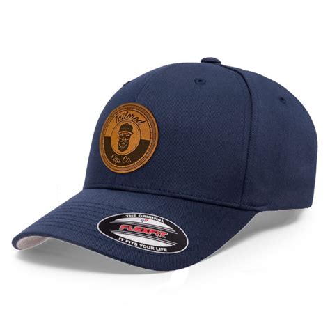 Flexfit Custom Logo Hats Company Logo Hat Leather Patch Laser