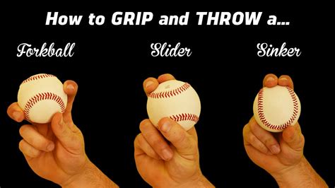 3 Pitching Grips How To Throw The Sinker Slider And Forkball Youtube