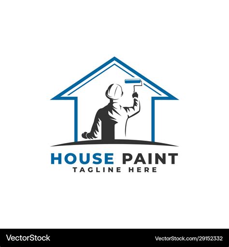 House Painting Logo Icon Royalty Free Vector Image