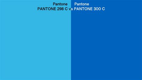 Pantone 298 C Vs Pantone 300 C Side By Side Comparison