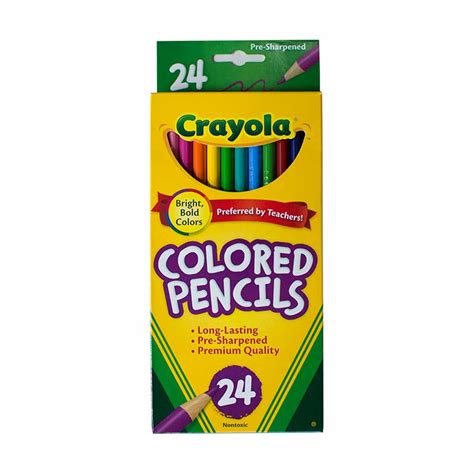 Crayola Colored Pencils 24 Set Artwhaleph
