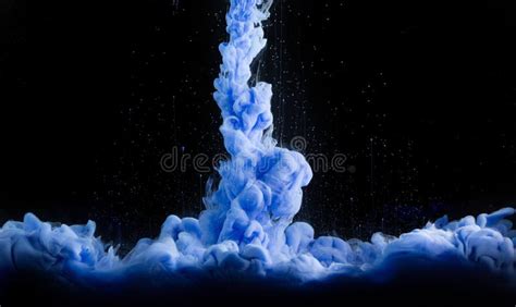 Ink Swirling In Water Cloud Of Ink In Water Isolated On White Stock