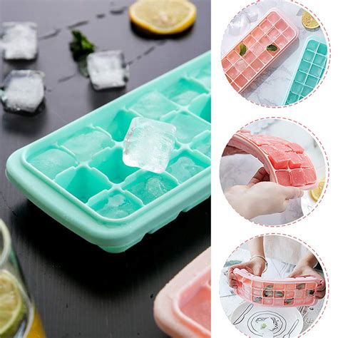 silicone ice cube trays with lid space saving and stackable set of 2 food grade とっておきし新春福袋