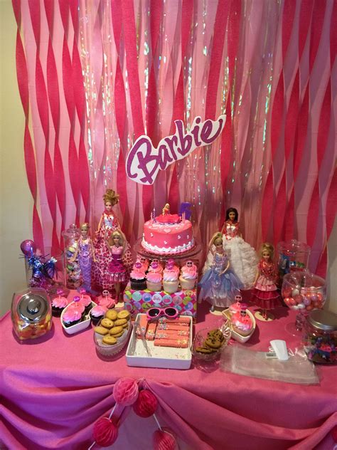 pin by connie thomas on parties i ve decorated barbie birthday party barbie party decorations