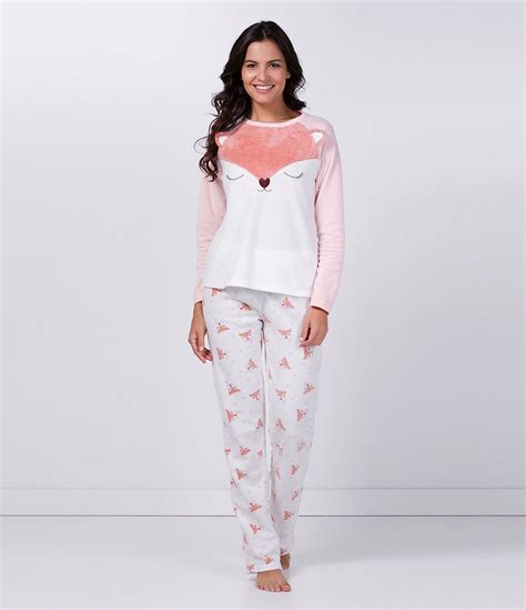 Pijama Feminino Com Bichinhos Tecido Fleece Ou Soft Tamanho M Renner R 8990 My Style Em 2019