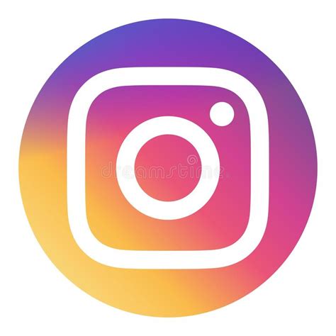 Instagram Round Icon Vector Editorial Image - Illustration of follow