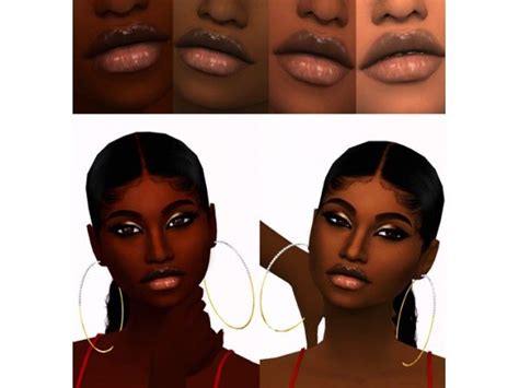 The Sims 4 Clear Lip Gloss By Xxblacksims Sims Hair Sims 4 Black