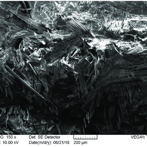 SEM Micrographs Of Cryo Fractured Surfaces Of The PP Flax Composites