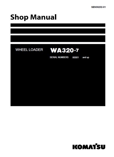 The manual even includes wiring diagrams and accurate specifications, which lets you carry out the repair with ease and satisfaction. Komatsu Wheel Loader WA320-7 Shop Manuals PDF