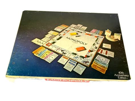 Monopoly Tabletop Board Game 40th Anniversary Edition Original Box