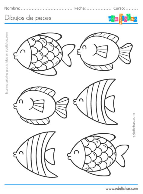 Dibujos De Pescados Para Colorear