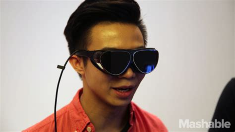 world s thinnest lightest vr headset looks just like a pair of sunglasses mashable