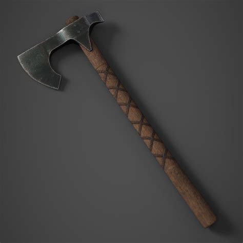 Medieval Axe 3d Asset Low Poly Cgtrader