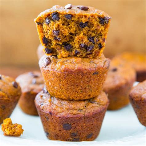 Vegan Pumpkin Muffins With Chocolate Chips Averie Cooks
