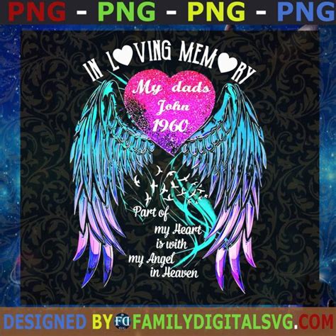 In Loving Memory Part Of My Heart Is With My Angel In Heaven Svg