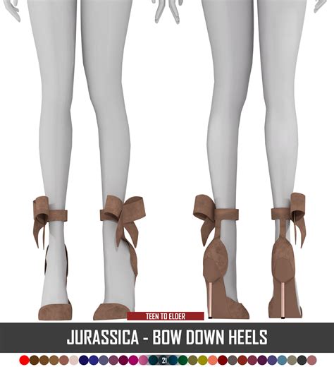 Jurassica Shoes Pack Ts3 To Ts4 Slider Redheadsims Cc