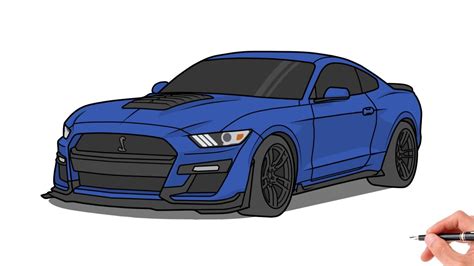How To Draw A Ford Mustang Shelby Gt Drawing Ford Mustang Gt