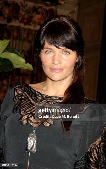 Model Helena Christensen Poses With Her New Co Designed Collection Of