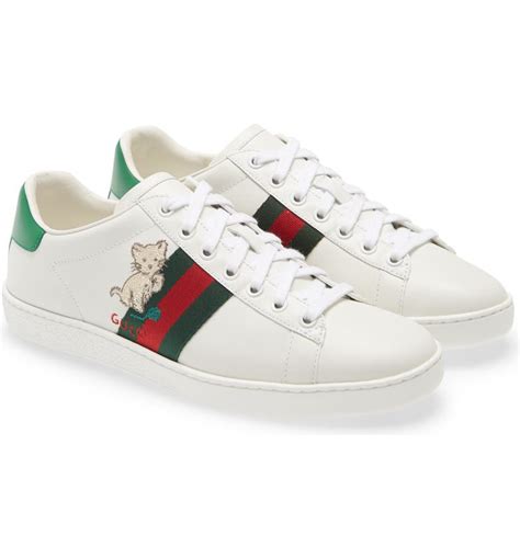 Gucci New Ace Embroidered Tennis Sneaker Women Nordstrom