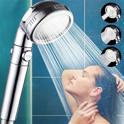 Handheld Shower Head High Pressure Massage Spa Detachable Hand Held Showerhead （pause Switch 3