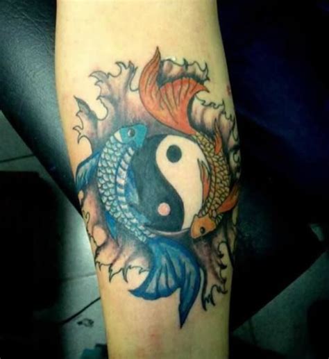 Yin yang koi fish tattoo on right back shoulder. 30 best Koi Fish Yin Yang Tattoo images on Pinterest ...