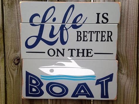 We love the ability for this to connect with amazon echo dot and the built tough exterior for extra durability when out and about. Life is better on the boat/Wood boat sign/boating decor ...