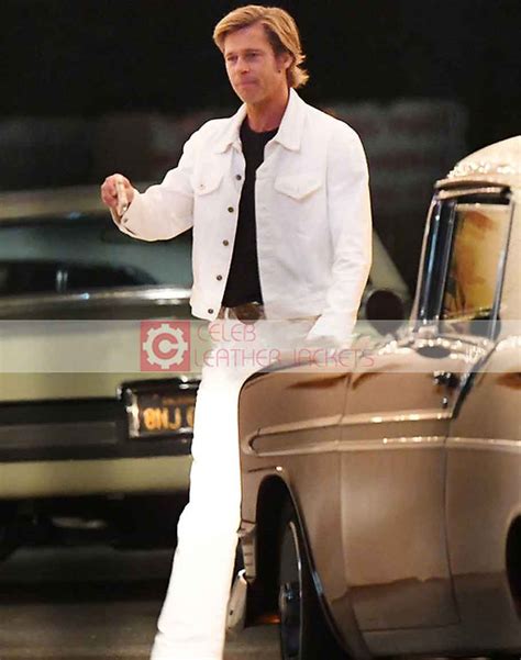 Once Upon A Time In Hollywood Brad Pitt White Jacket