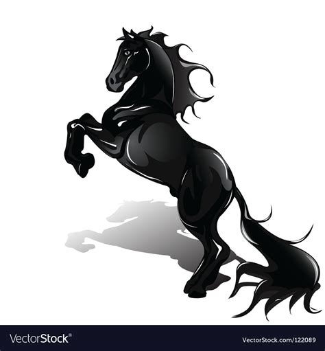 Black Horse Royalty Free Vector Image Vectorstock