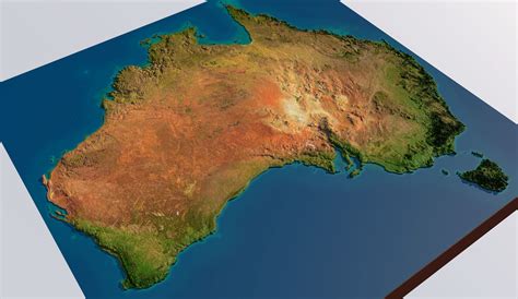 Australia Realistic Topography 3d Model Turbosquid 1308925