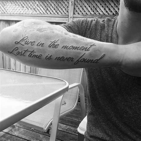 40 Forearm Quote Tattoos For Men Worded Design Ideas