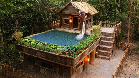 Is a swimming pool a necessity when building your next home? Unbelievable! Gorgeous Primitive Tiny Home With Built-In Pool!
