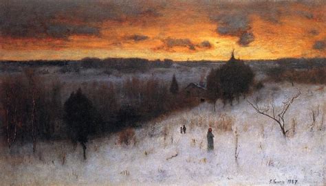 George Inness Winter Evening 1887 Via Here Winter Landscape
