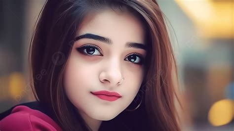 Beautiful Cute Girl Wearing Makeup Staring At The Camera Background Cute Profile Picture For