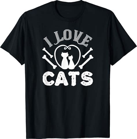 I Love Cats Funny Cat Lover T Shirt Uk Fashion