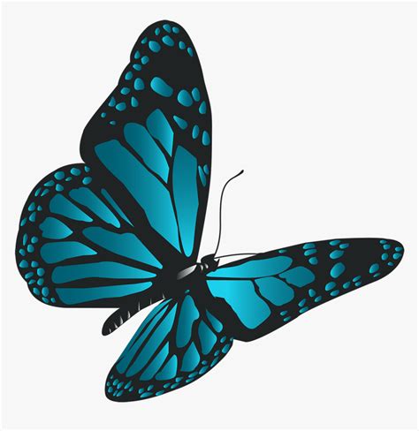 Animated Butterfly Clip Art Blue Flying Butterfly Png Transparent
