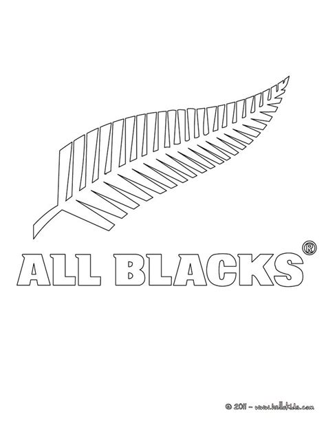New Zealand All Blacks Rugby Team Coloring Page Sports Coloring Pages
