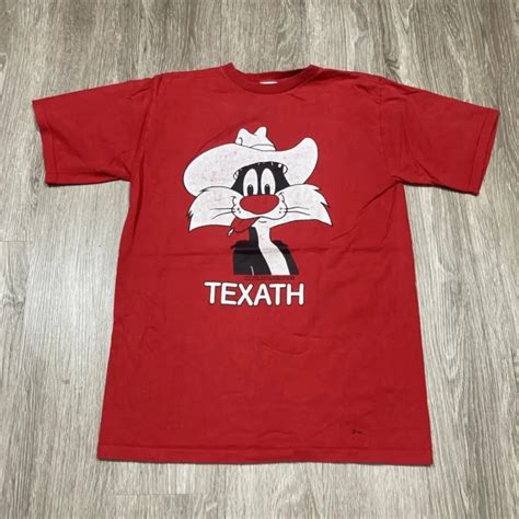 Vintage 80s 90s Texath Sylvester The Cat T Shirt M Texas Looney Tunes