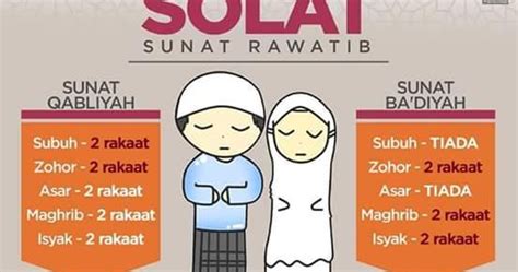 Sholat sunnah rawatib yang dikerjakan sebelum shalat fardhu disebut shalat rawatib qabliyah, sedangkan shalat rawatib yang. Cara Solat Sunat Rawatib