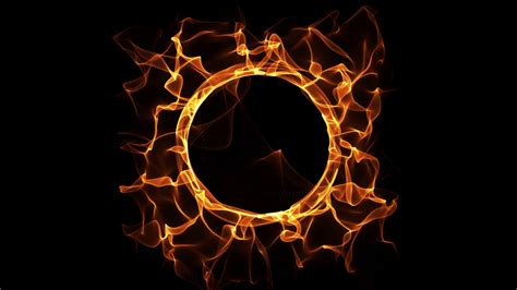 Fire Ring Burning Flames Circle Logo Motion Background 0007 Sbv