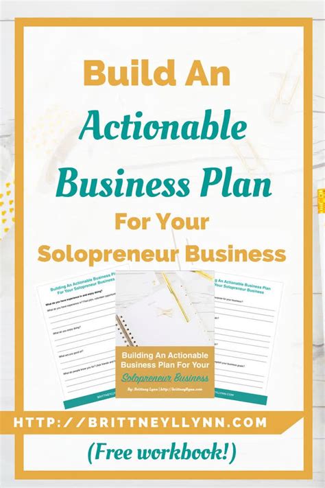 Building An Actionable Business Plan For Your Solo Business Pr For