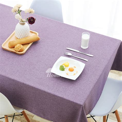 Joyfol day sunflower tablecloth,yellow floral table cloth for rectangle tables,waterproof resistant durable flower table cover for kitchen dining room(60 x 84 inch) 4.7 out of 5 stars 172 $23.99 $ 23. Simple Cotton Linen Tablecloth Dining Room Purple/Brown/Red