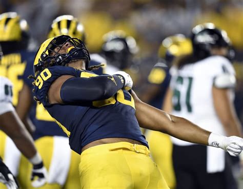 LOOK Michigan DL Mike Morris Named To Bednarik Award Watch List Maize BlueReview