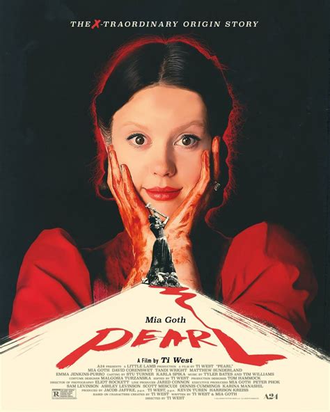 pearl trailer mia goth and ti west reunite for a24 s x prequel movie horror movie posters