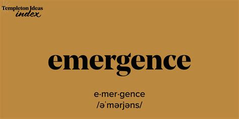 What Is Emergence John Templeton Foundation